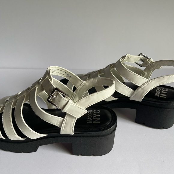 Steve Madden Black and White Platform Sandals - Picture 6 of 8